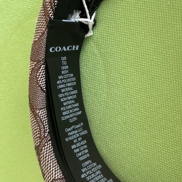 COACH SIGNATURE HEADBAND BOXED:NWT OAK C6359 - Picture 10 of 12